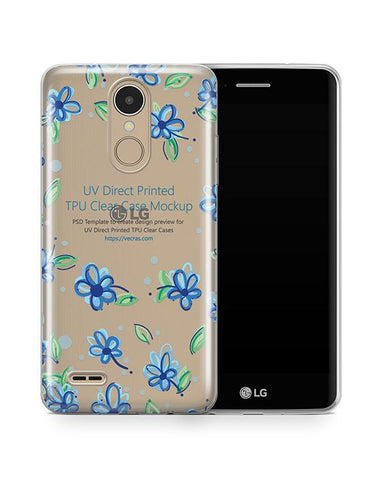 LG K8 2017 UV TPU Clear Case Design Mockup