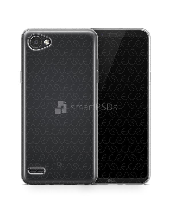 LG Q6 UV TPU Clear Case Design Mockup