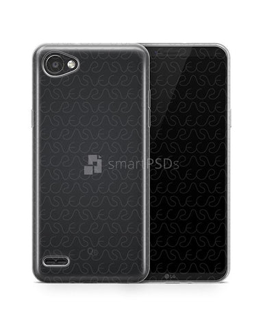 LG Q6 UV TPU Clear Case Design Mockup