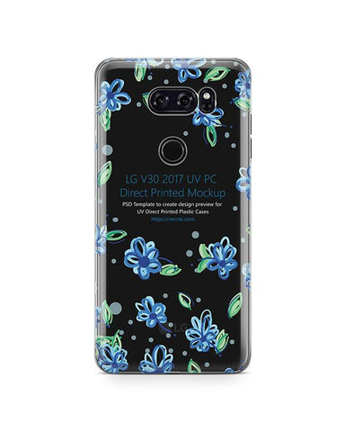LG V30 UV PC Clear Case Mockup 2017