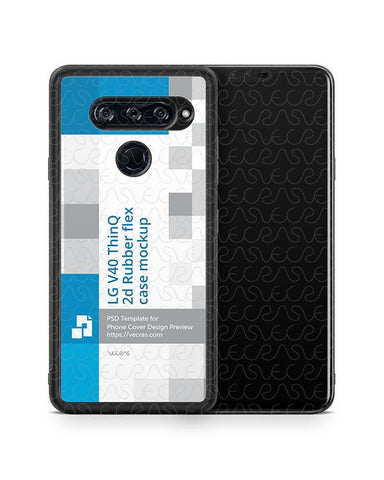 LG V40 Thinq 2d RubberFlex Mobile Case Design Mockup 2018