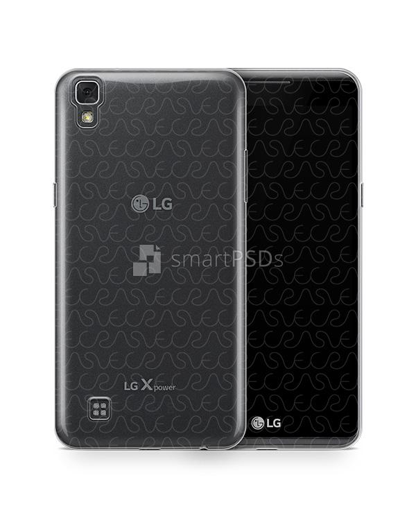 LG X Power UV TPU Clear Case Design Mockup