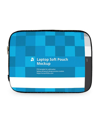 Sublimation Neoprene Laptop Sleeve Pouch Mockup - 4 Views