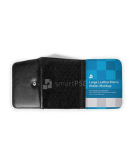 Large Leather Men's Wallet Mockup for Sublimation Preview Design