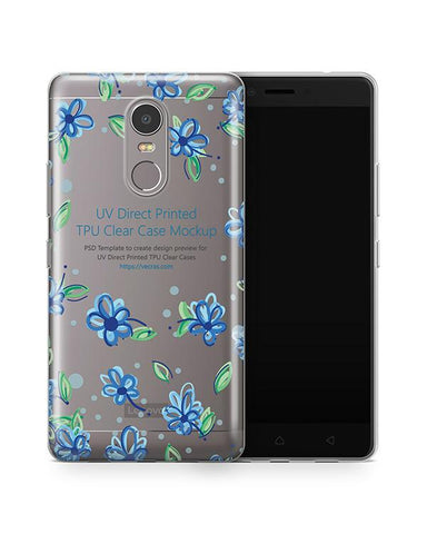 Lenovo K6 Note UV TPU Clear Case Design Mockup