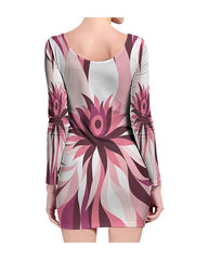 Long Sleeve Bodycon Dress Design Mockup for Sublimation Printing - 2 Views