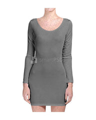 Long Sleeve Bodycon Dress Design Mockup for Sublimation Printing - 2 Views