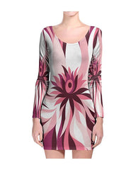Long Sleeve Bodycon Dress Design Mockup for Sublimation Printing - 2 Views