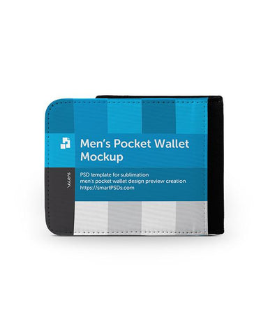 Sublimation Mens Leather Wallet Mockup - 6 Views