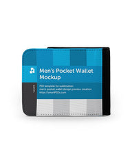 Sublimation Mens Leather Wallet Mockup - 6 Views