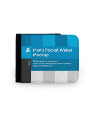 Sublimation Mens Leather Wallet Mockup - 6 Views
