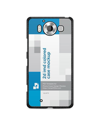 Microsoft Lumia 950 2d IMD Colored Mobile Case Design Mockup 2015