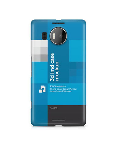 Microsoft Lumia 950 XL 3d IMD Mobile Case Design Mockup 2015