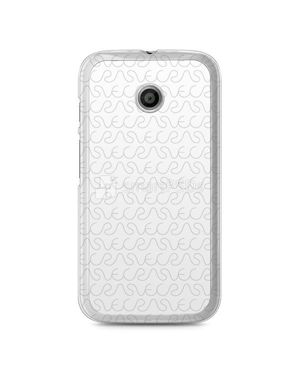 Motorola Moto E 2d Clear Mobile Case Design Mockup 2014