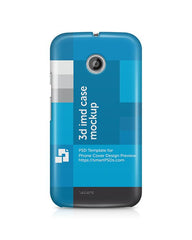 Motorola Moto E 3d IMD Mobile Case Design Mockup 2014