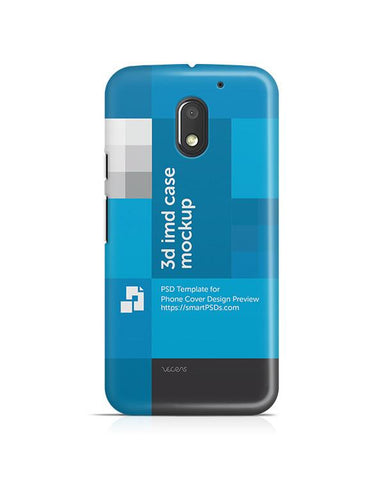 Motorola Moto E3 3d IMD Mobile Case Design Mockup 2016