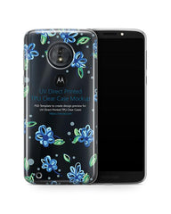 Motorola G6 Play UV TPU Clear Case Design Mockup 2018