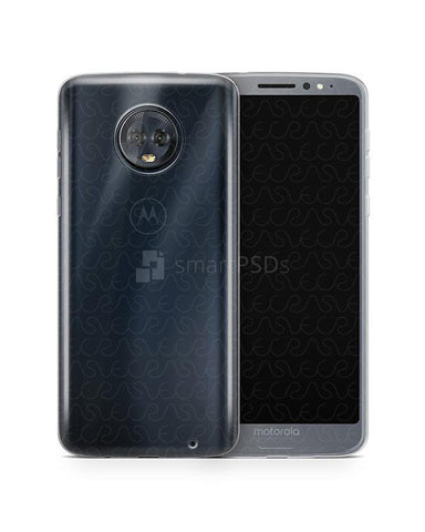 Moto G6 Plus UV TPU Clear Case Design Mockup 2018