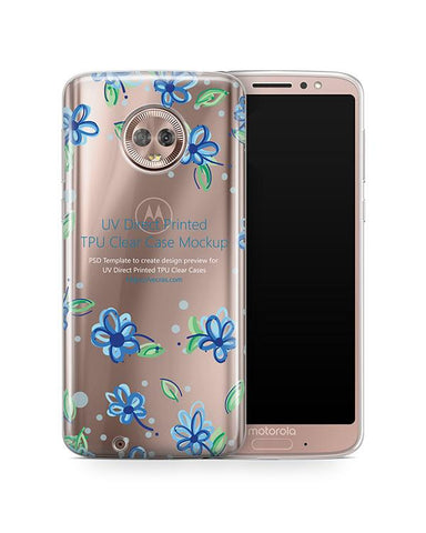 Moto G6 UV TPU Clear Case Design Mockup 2018