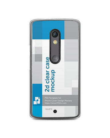 Motorola Moto X Play 2d Clear Mobile Case Design Mockup 2015