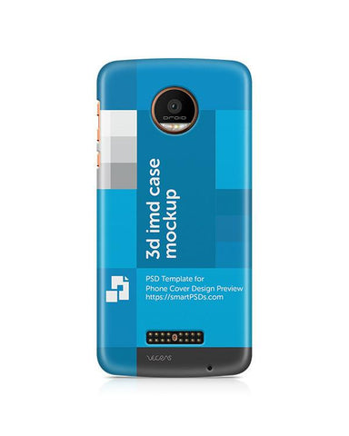 Motorola Moto Z Force 3d IMD Mobile Case Design Mockup 2017