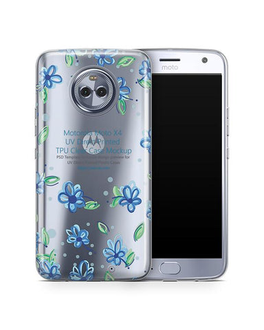 Moto X4 UV TPU Clear Case Design Mockup 2017