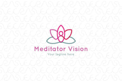 Meditator Vision - Human Figure Stock Logo Template