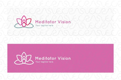 Meditator Vision - Human Figure Stock Logo Template
