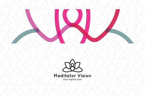 Meditator Vision - Human Figure Stock Logo Template
