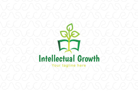 Intellectual Growth - Nature & Education Abstract Stock Logo Template