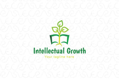  Intellectual Growth - Nature & Education Abstract Stock Logo Template