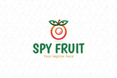 Spy Fruit - Hidden Camera Gadget Stock Logo Template for Security & Safety