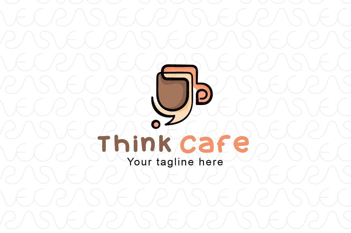 Think Cafe - Creative Coffee Shop Stock Logo Template