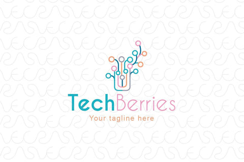 Tech Berries - Electronic Chip Plant Technical Stock Logo Template
