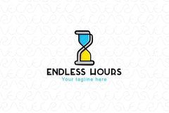 Endless Hours - Hour Glass Abstract Infinity Symbol Stock Logo Template