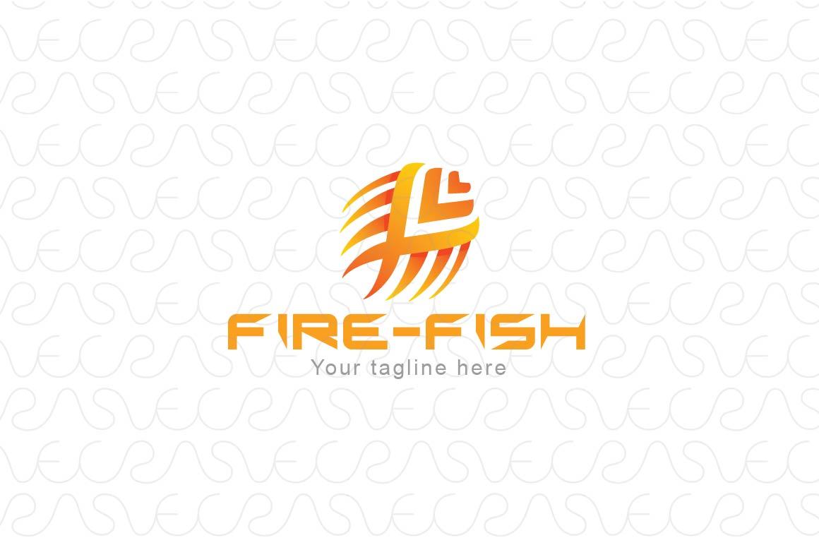 Fire- Fish - Creative Abstract Animal Stock Logo Template