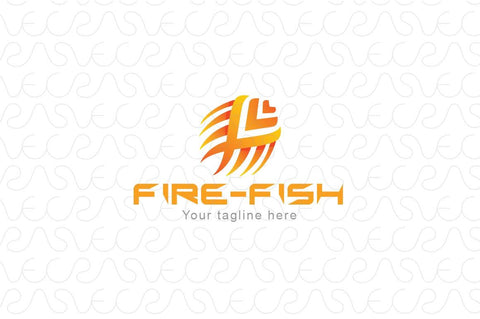 Fire- Fish - Creative Abstract Animal Stock Logo Template