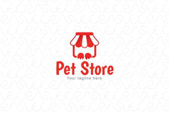 Pet Store - Domestic Animal Shop Stock Logo Design Template 