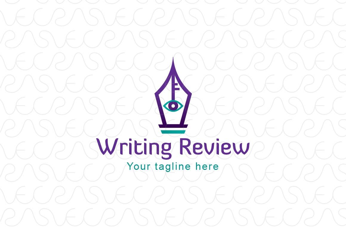 Writing Review - Stock Logo Template for Author & Writer Community