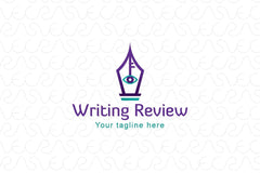 Writing Review - Stock Logo Template for Author & Writer Community