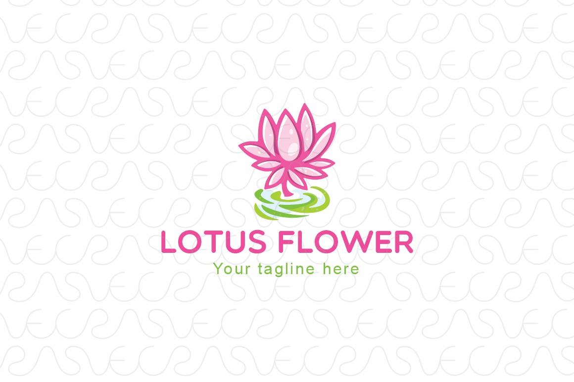Lotus Flower - Creative Nature Object Stock Logo Template 