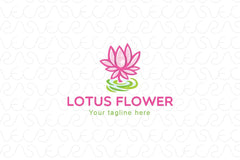 Lotus Flower - Creative Nature Object Stock Logo Template 
