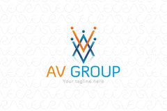 AV Group - Abstract Alphabetical Monogram Stock Logo Template