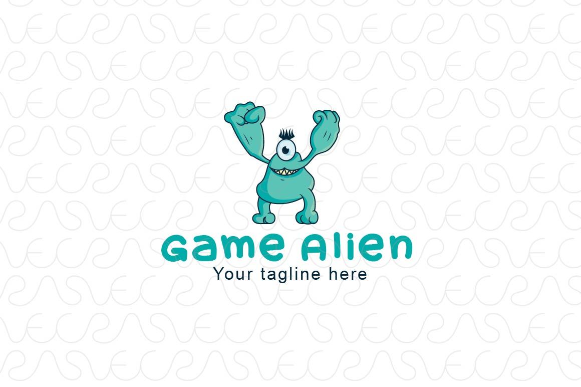 Game Alien - One Eyed Monster Stock Logo Template