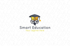 Smart Education - Intellectual Owl Bird Abstract Logo Design for Professional Consultant