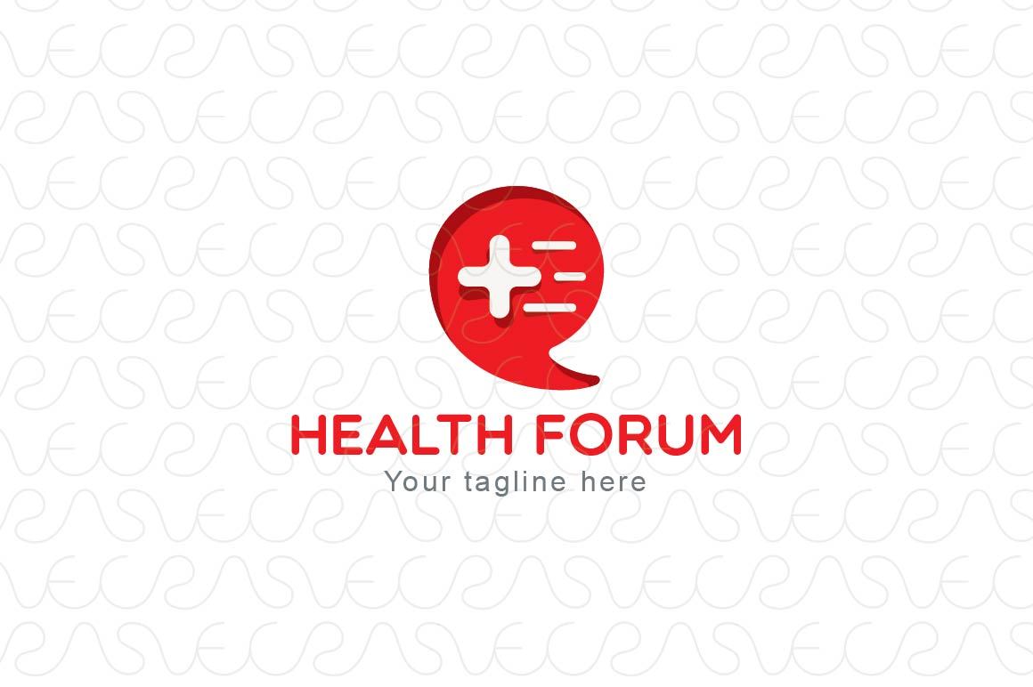 Health Forum - Call Out Iconic Symbol Stock Logo Template for Medicals