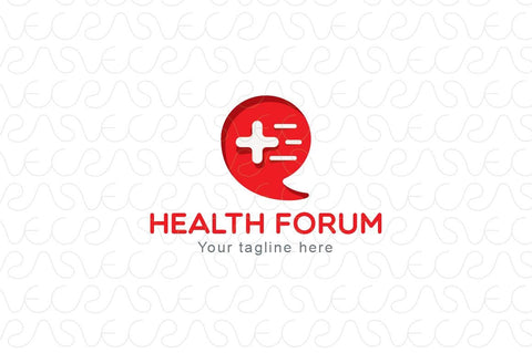 Health Forum - Call Out Iconic Symbol Stock Logo Template for Medicals