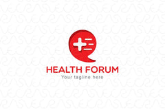 Health Forum - Call Out Iconic Symbol Stock Logo Template for Medicals