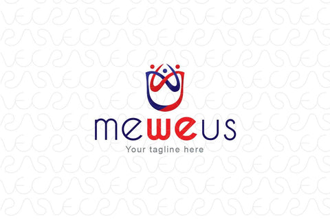 Me We Us - Human Icon Compositional Stock Logo Template