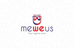 Me We Us - Human Icon Compositional Stock Logo Template